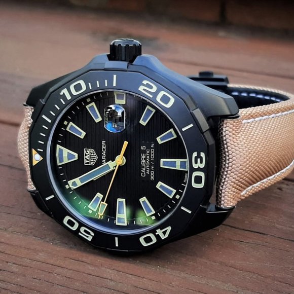 Tag Heuer Aquaracer 300 Calibre 5 Black Dial Watch for Men - WAY208C.FC6383 - Picture 15 of 16